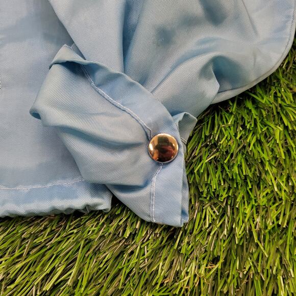 Vintage 70s Campus Jacket Medium 22x25 Blue White - Picture 13 of 13